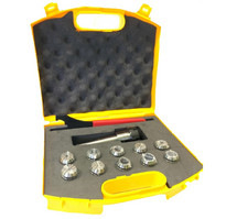 Патрон цанговый с КМ2 (М10х1.5) с набором цанг ER25 из 10шт (3-16мм)