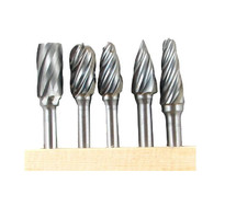 Набор борфрез твердоспл. из 5шт. D10х(20-25)х6мм спиральная крупная насечка