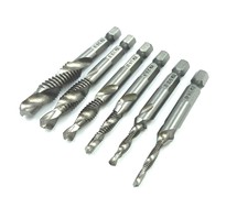 Метчик-сверло дюймовый набор из 6шт (1/8-3/8)