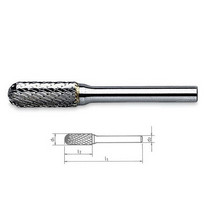 Борфреза твердоспл. сфероцилиндр. d14х25х8х65 R6 (С142508) спиральная насечка